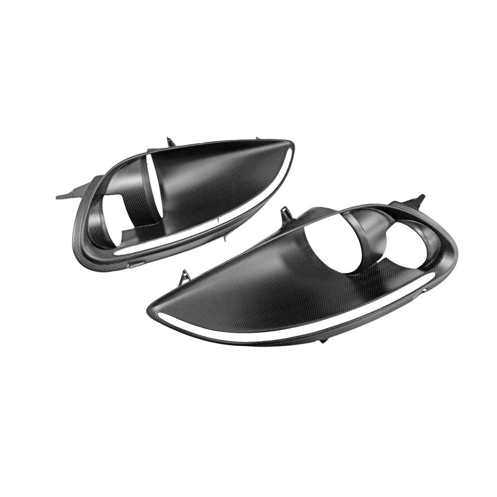 Carbon Fiber Headlight Housing Bezels Matte Finish - Ferrari F430