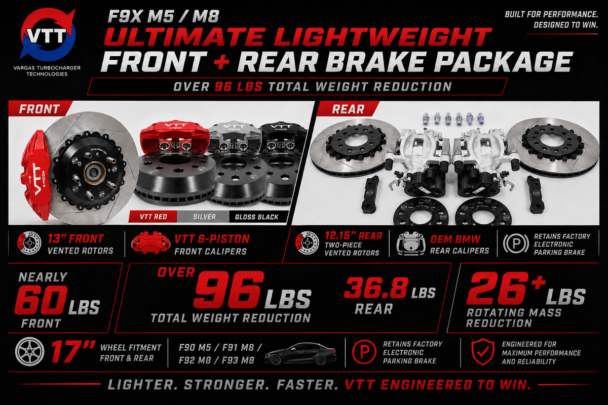 VTT F9X M5/M8 Ultimate Lightweight Front + Rear Brake Package