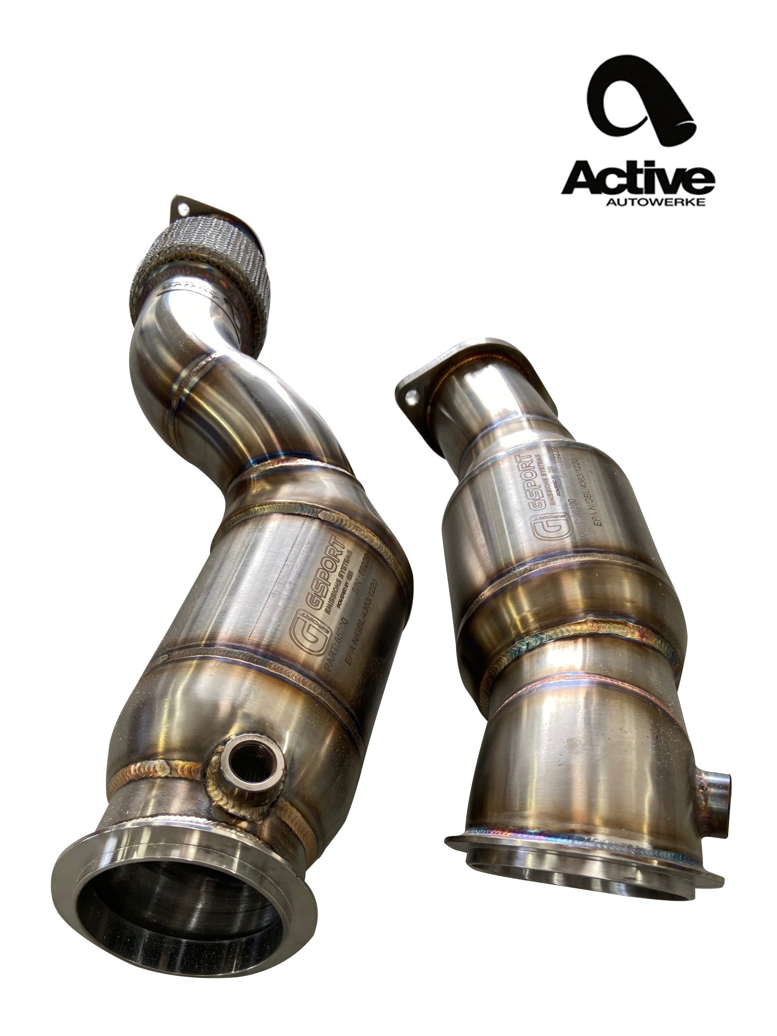 Active Autowerke BMW S58 G80 M3 G82 M4 G87 M2 Downpipes w Aflow CATs Secondary image