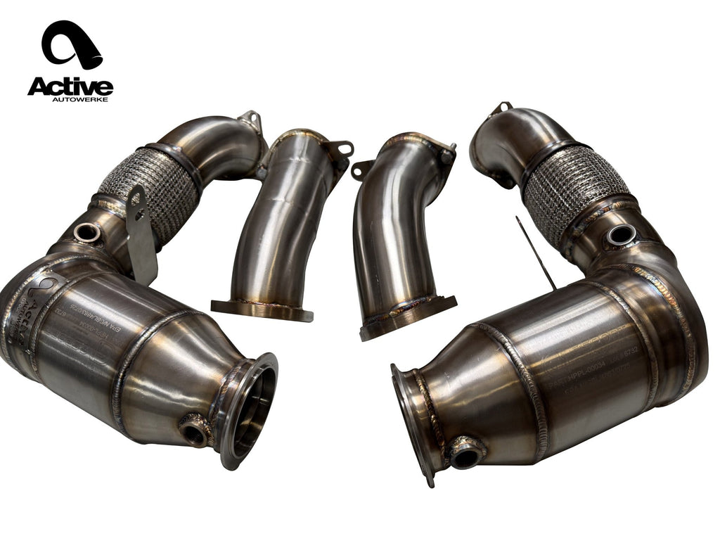 Active Autowerke S68T AFlow Catted Downpipes for x-body