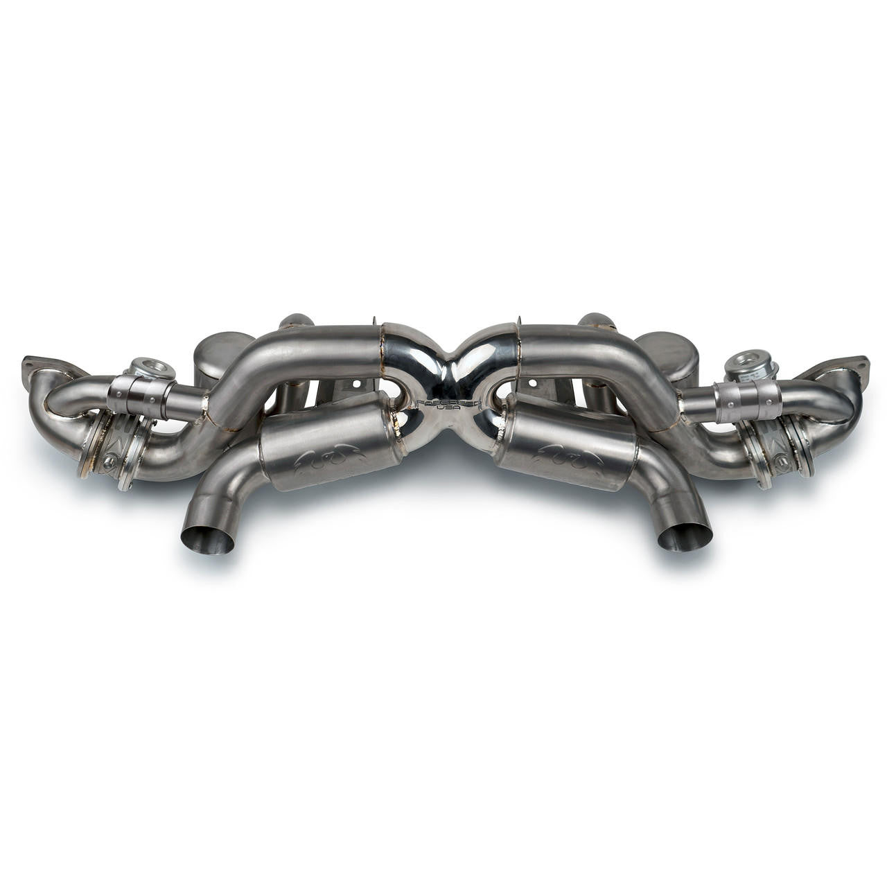 Fabspeed Porsche 718 GT4 RS Titanium Valved X-Pipe Cat-Back Exhaust System (2022+) Secondary image