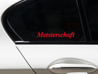 Meisterschaft Decal - Transparent Background | 2 pcs