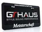 Meisterschaft License Frame + GTHAUS License Plate Package