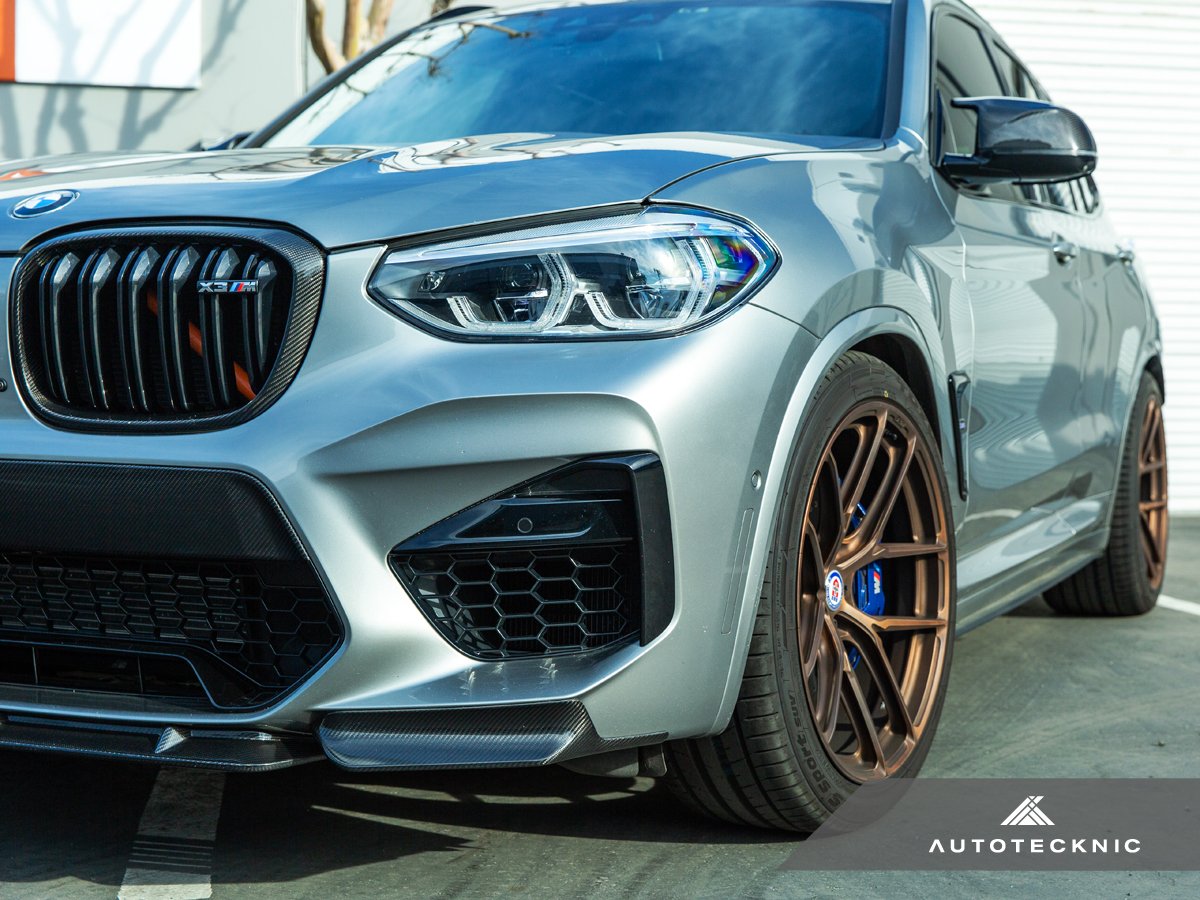 AutoTecknic F97 X3M / F98 X4M Pre-LCI Dry Carbon Performante Aero Splitter and Lip Set Secondary image