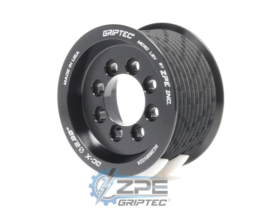 2.80" 10 Rib ZPE GripTec® 2pc HellCat L2V Black Pulley Only