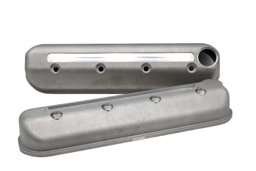 Katech Gen III & IV LS Wet Sump Slotted Raw Cast Aluminum Valve Covers Secondary image