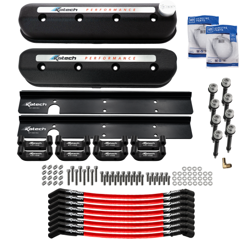 Katech Gen III & IV LS Wet Sump Valve Cover & Coil Relocation Package Secondary image