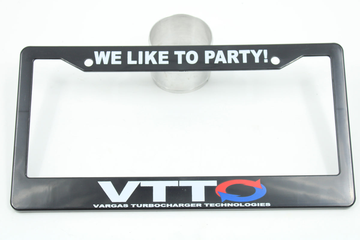 VTT “WE LIKE TO PARTY” License plate bracket