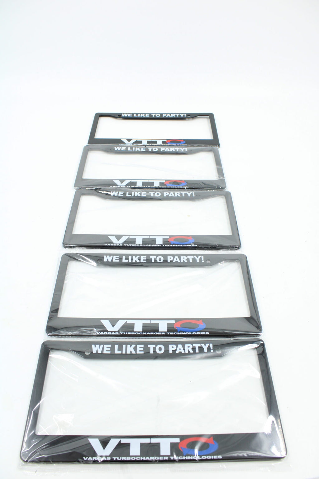 VTT “WE LIKE TO PARTY” License plate bracket