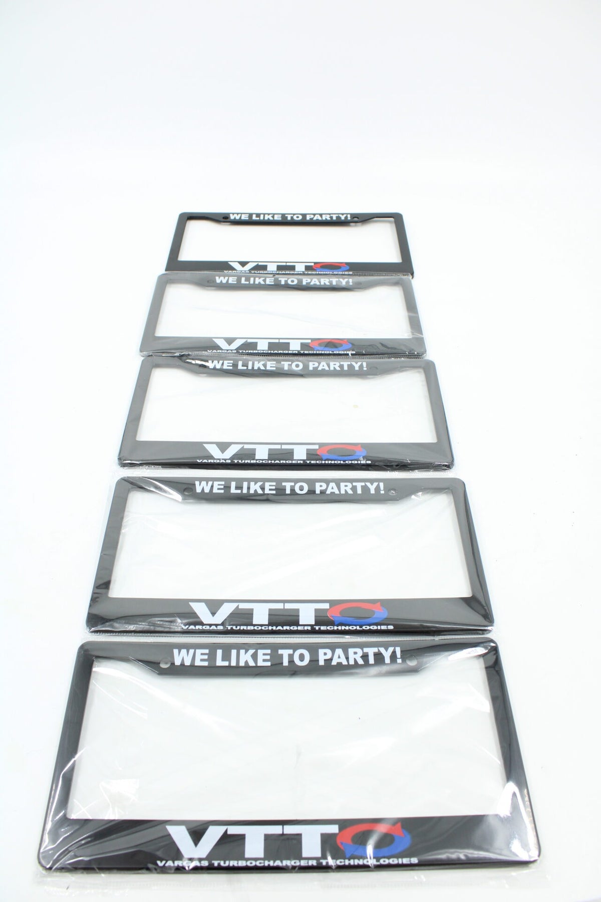 VTT “WE LIKE TO PARTY” License plate bracket