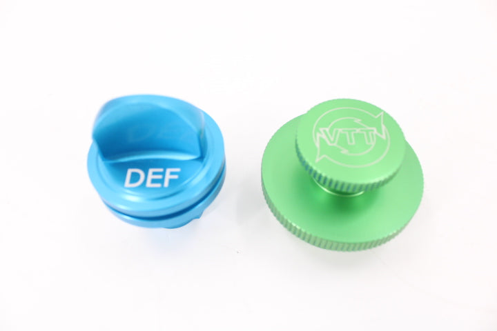 2013-2022 VTT Cummins Billet Fuel, and DEF Filler Caps Secondary image