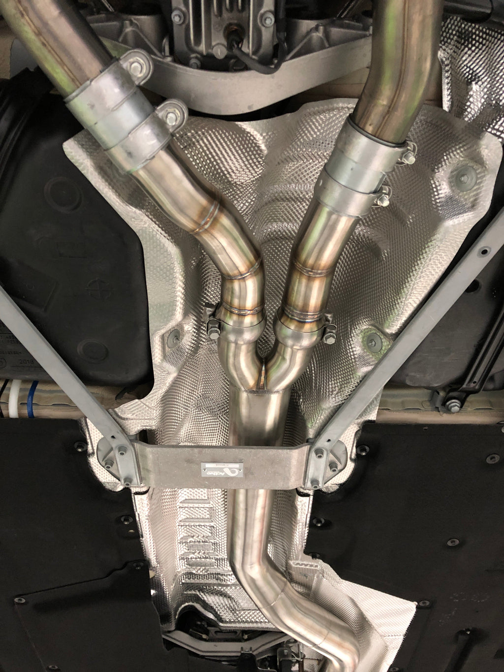F87 BMW M2 Competition Mid Pipe includes Active F-brace