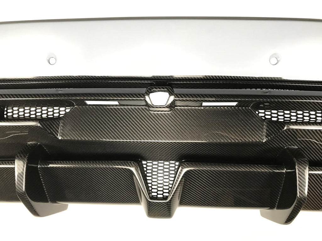 Lamborghini Carbon Fiber - GT Style Rear Bumper With Rear Diffuser