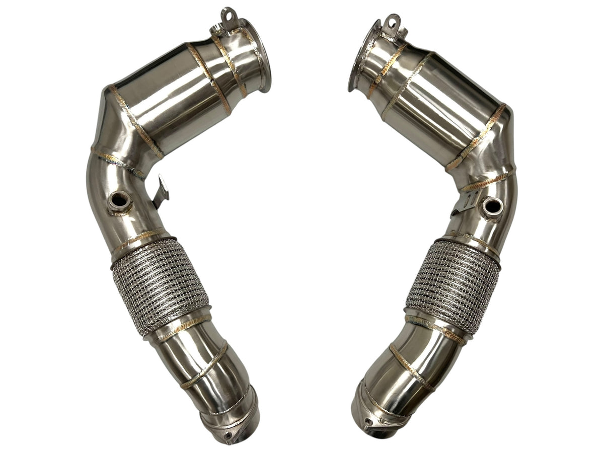MAD BMW 2024+ S68 Primary Catted Downpipes | G90 G99 M5, F95 F96 X5M/X6M & G05/G06/G07/G09 Main image