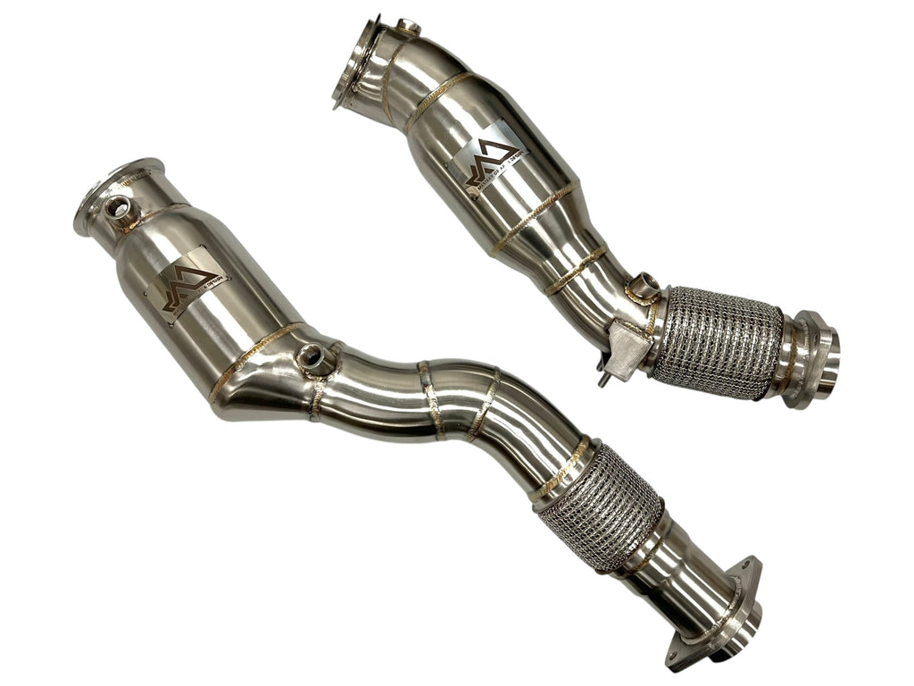 MAD BMW S58 X3M X4M Catted High Flow 200 cell Downpipes