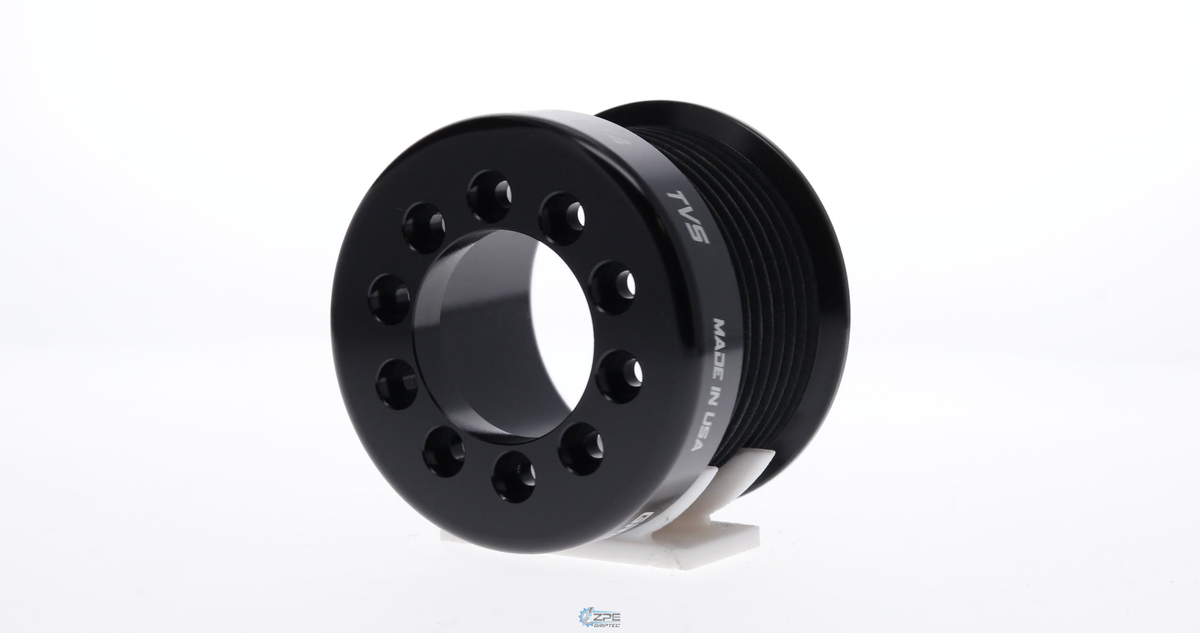2.30" 8 Rib ZPE GripTec® 2pc LPE LT4 L3 Black Pulley Only