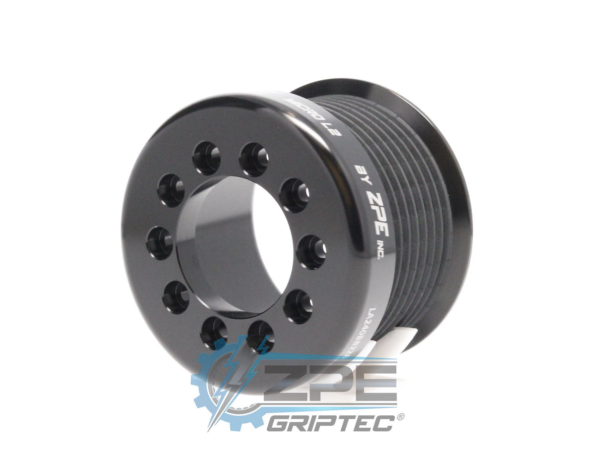 ZPE GripTec® 2pc LPE LSA 8 Rib Supercharger Pulley