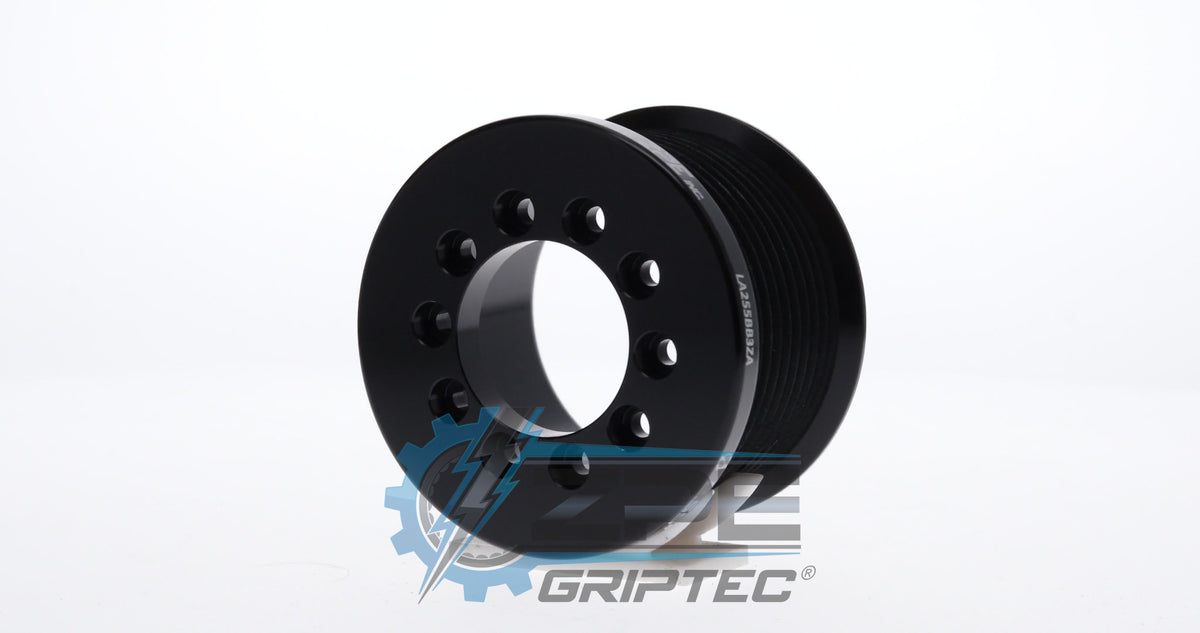 2.55" 10 Rib ZPE GripTec® 2pc LPE LSA L3 Black Pulley Only Main image