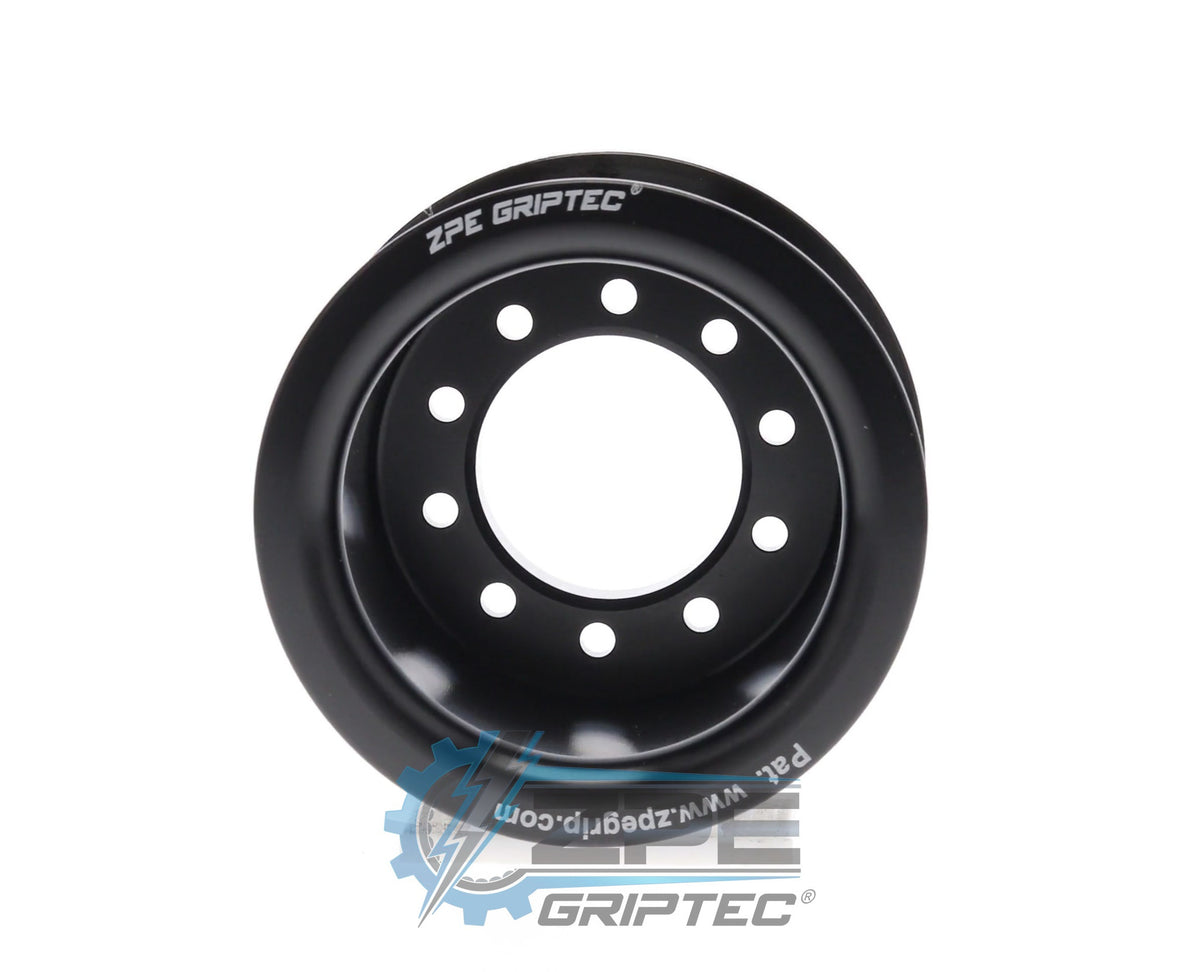 2.70" 10 Rib ZPE GripTec® 2pc LPE LSA L3 Black Pulley Only