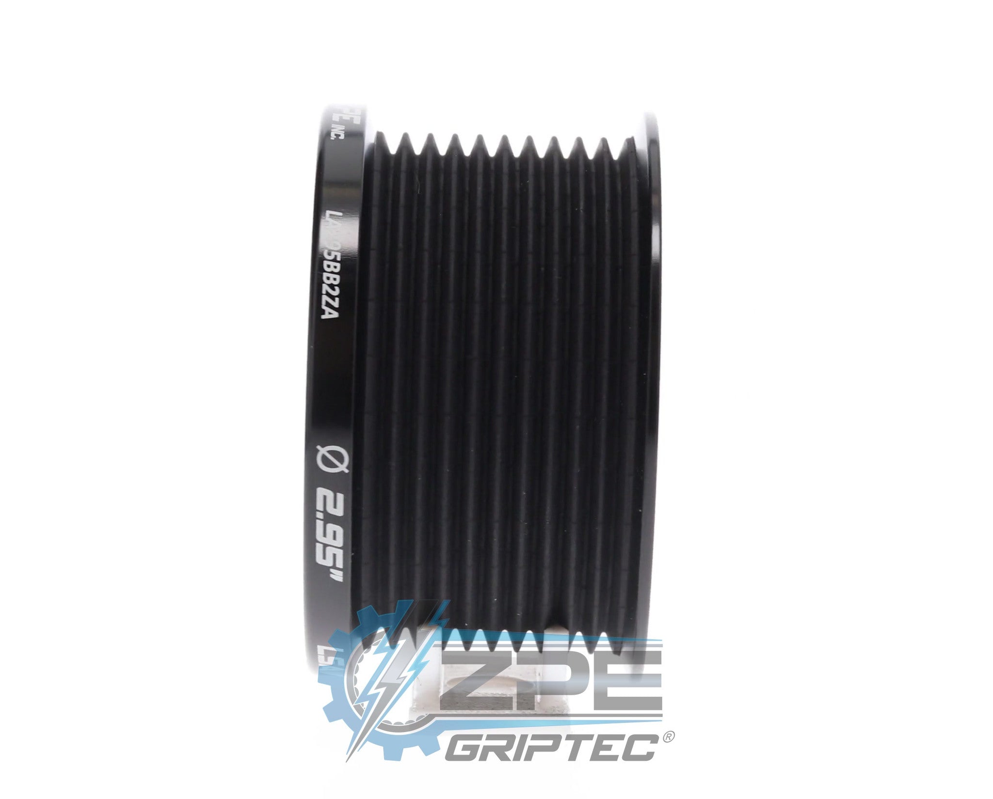 2.95" 10 Rib ZPE GripTec® 2pc LPE LSA L2 Black Pulley Only Secondary image