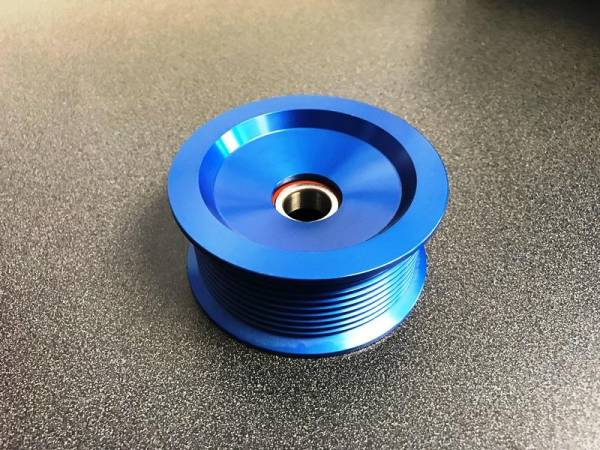 Whipple 10-Rib Grooved Guarded Idler Pulley - 3.50 Inch