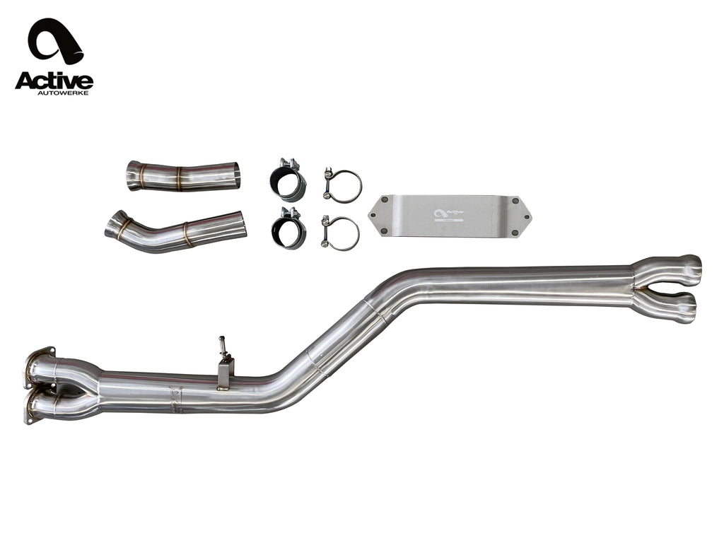 F87 BMW M2 Competition Mid Pipe includes Active F-brace