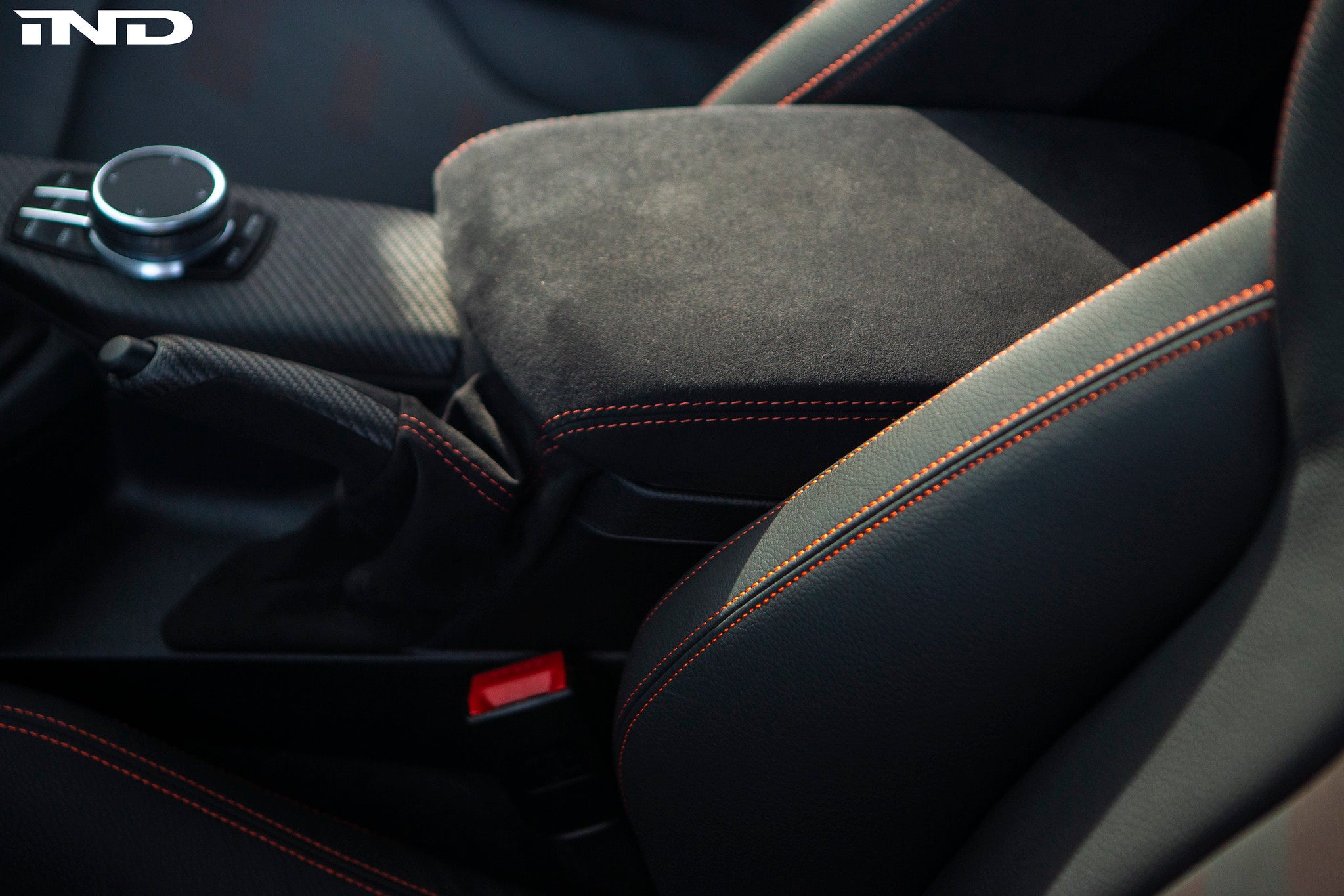 IND F87 M2 Alcantara Stitched Armrest Secondary image