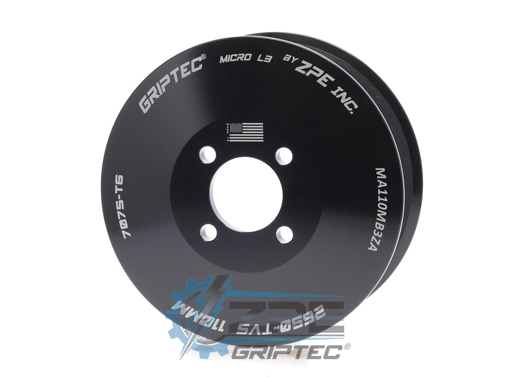 110mm 10 Rib ZPE GripTec® 2pc Magnuson LSA/LT4 2650 TVS L3 Black Pulley Only