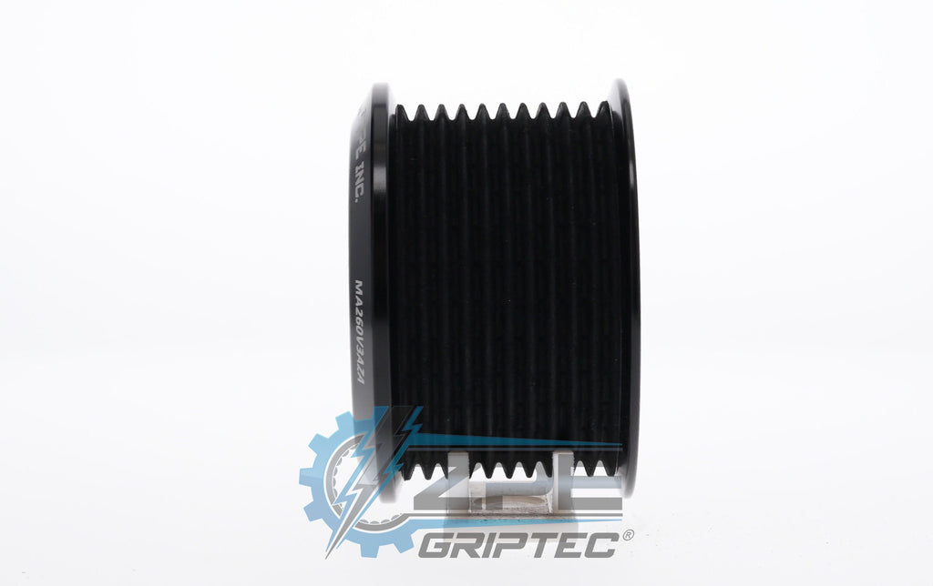 2.60" 10 Rib ZPE GripTec® 2pc Magnuson LSA/LT4 2650 TVS L3V-A Black Pulley Only