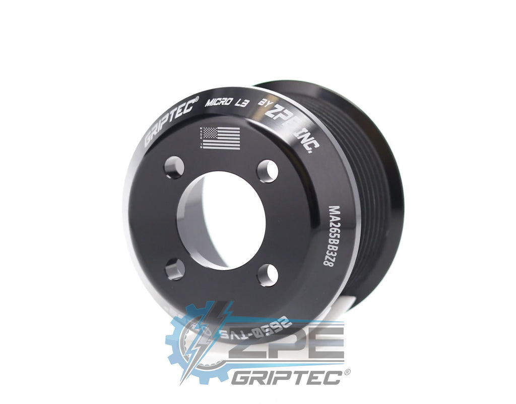2.65" 8 Rib ZPE GripTec® 2pc Magnuson LSA/LT4 2650 TVS L3 Black Pulley Only