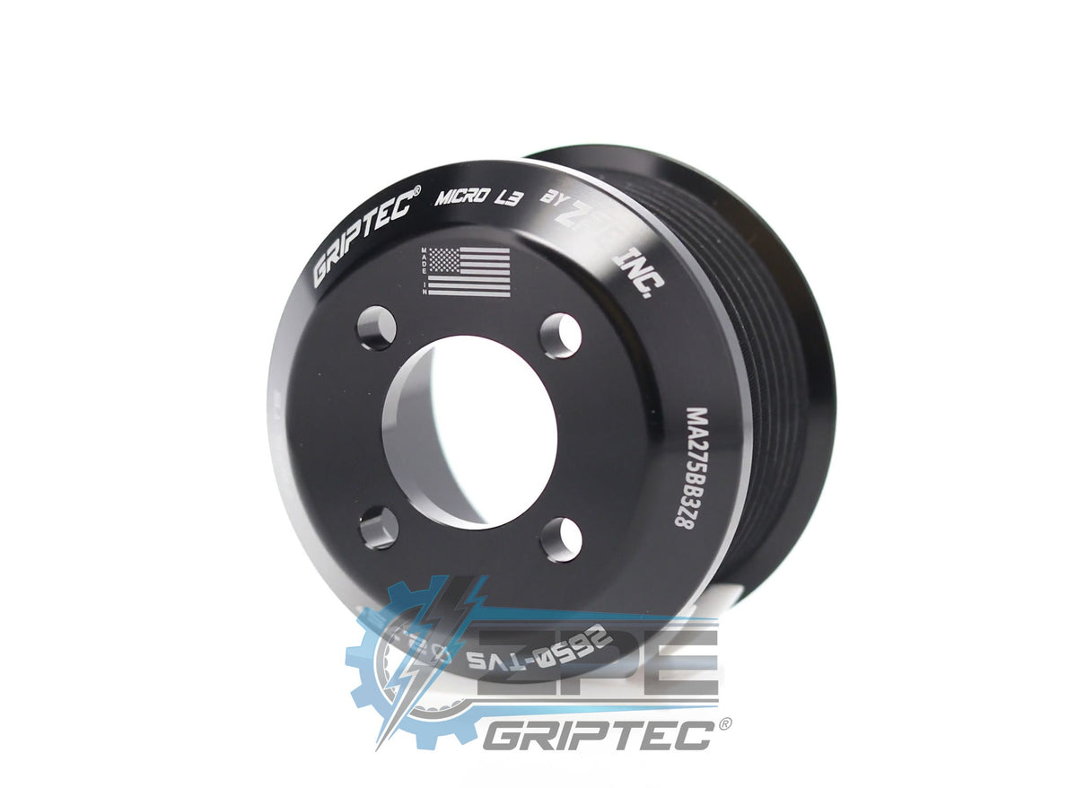 2.75" 8 Rib ZPE GripTec® 2pc Magnuson LSA/LT4 2650 TVS L3 Black Pulley Only Main image