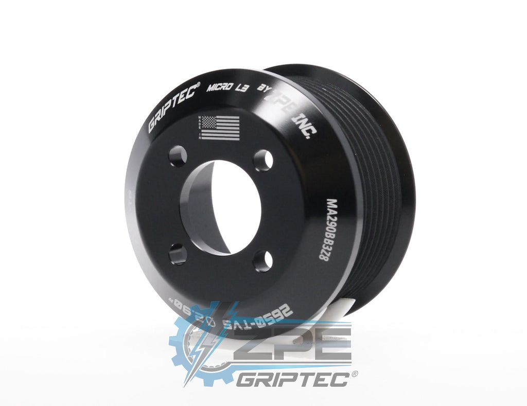 2.90" 8 Rib ZPE GripTec® 2pc Magnuson LSA/LT4 2650 TVS L3 Black Pulley Only