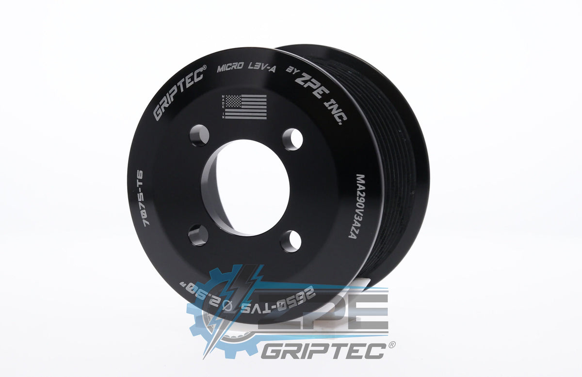 2.90" 10 Rib ZPE GripTec® 2pc Magnuson LSA/LT4 2650 TVS L3V-A Black Pulley Only Main image