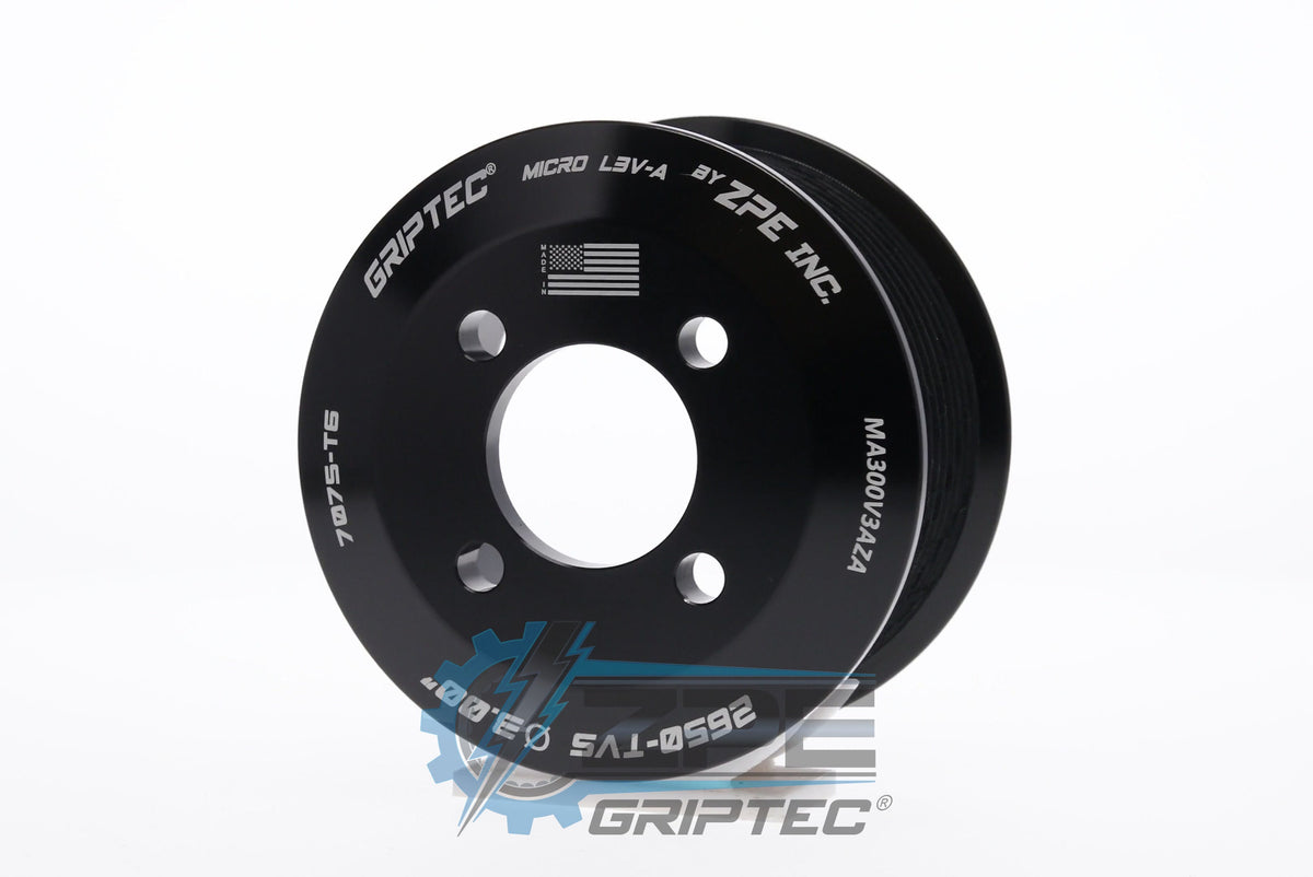 3.00" 10 Rib ZPE GripTec® 2pc Magnuson LSA/LT4 2650 TVS L3V-A Black Pulley Only