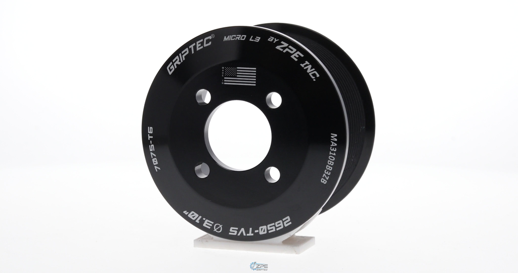3.10" 11 Rib (+1.5/-1.5) ZPE GripTec® 2pc Magnuson LSA/LT4 2650 TVS L3 Black Pulley Only