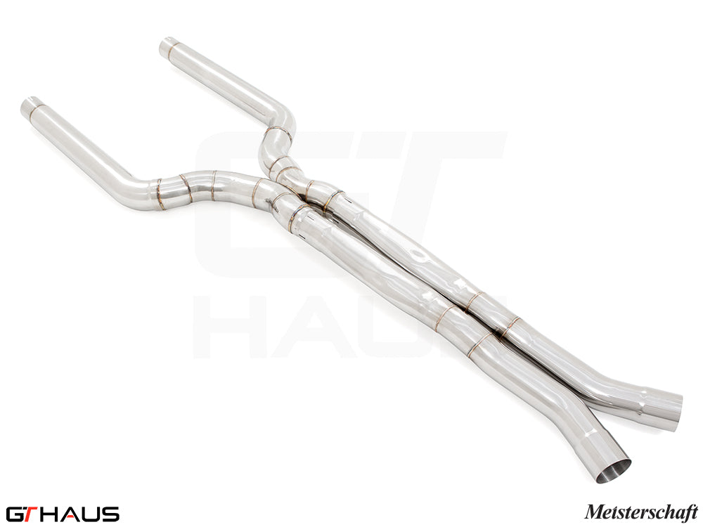 BMW F91/92 M8 / M8 Competition Coupe / Convertible 2020+ LSR Mid Resonator Delete Pipes (Full cat-back pipes) 76mm piping