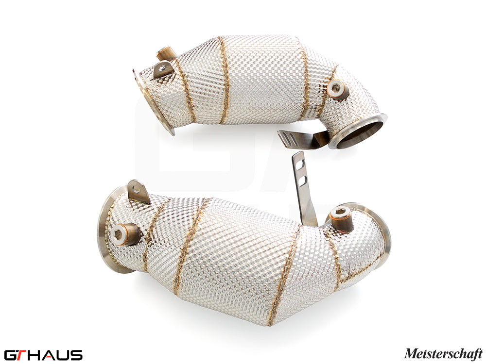 BMW F95 X5M LCI SAV 2024+ Down Pipes OBD2 - 400 CEL Sport Cats (90mm piping)