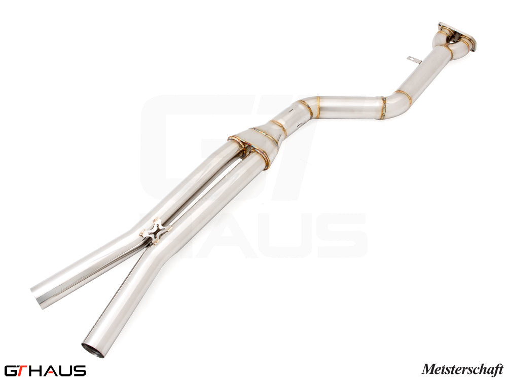 BMW F97 X3M SAV 2022+ Full Cat-Back 90mm SINGLE LX mid Resonator Delete pipes