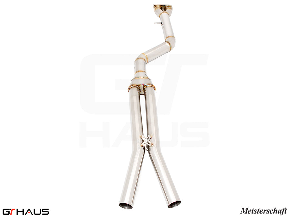 BMW F97 X3M SAV 2022+ Full Cat-Back 90mm SINGLE LX mid Resonator Delete pipes