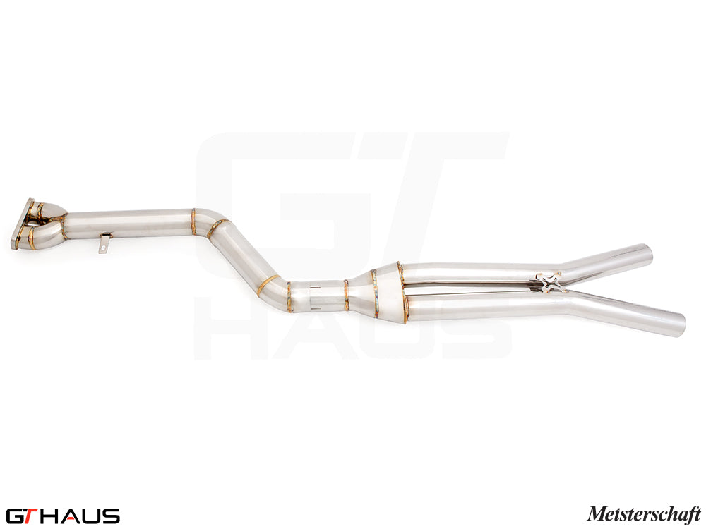 BMW F97 X3M SAV 2022+ Full Cat-Back 90mm SINGLE LX mid Resonator Delete pipes