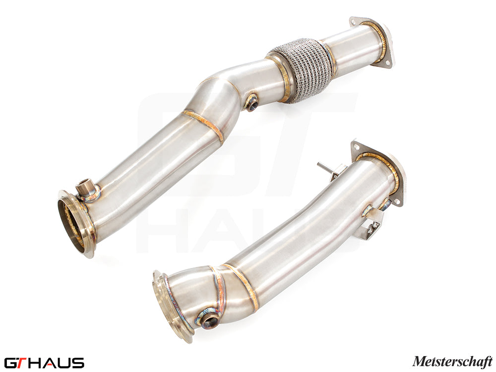 BMW F98 X4M SAV 2022+ Down Pipes OBD2 - 400 CEL Sport Cats (90mm piping)