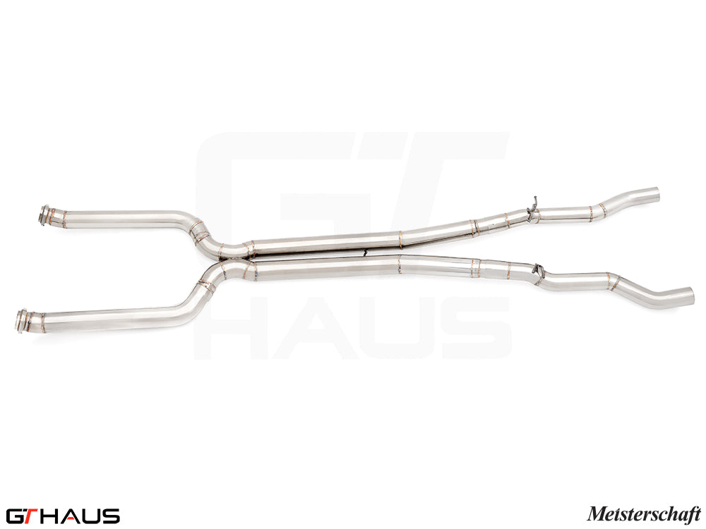 BMW G90 M5 Sedan / G99 M5 Wagon 2024+ LSR Mid Resonator Delete Pipes (Full cat-back pipes) 90mm piping