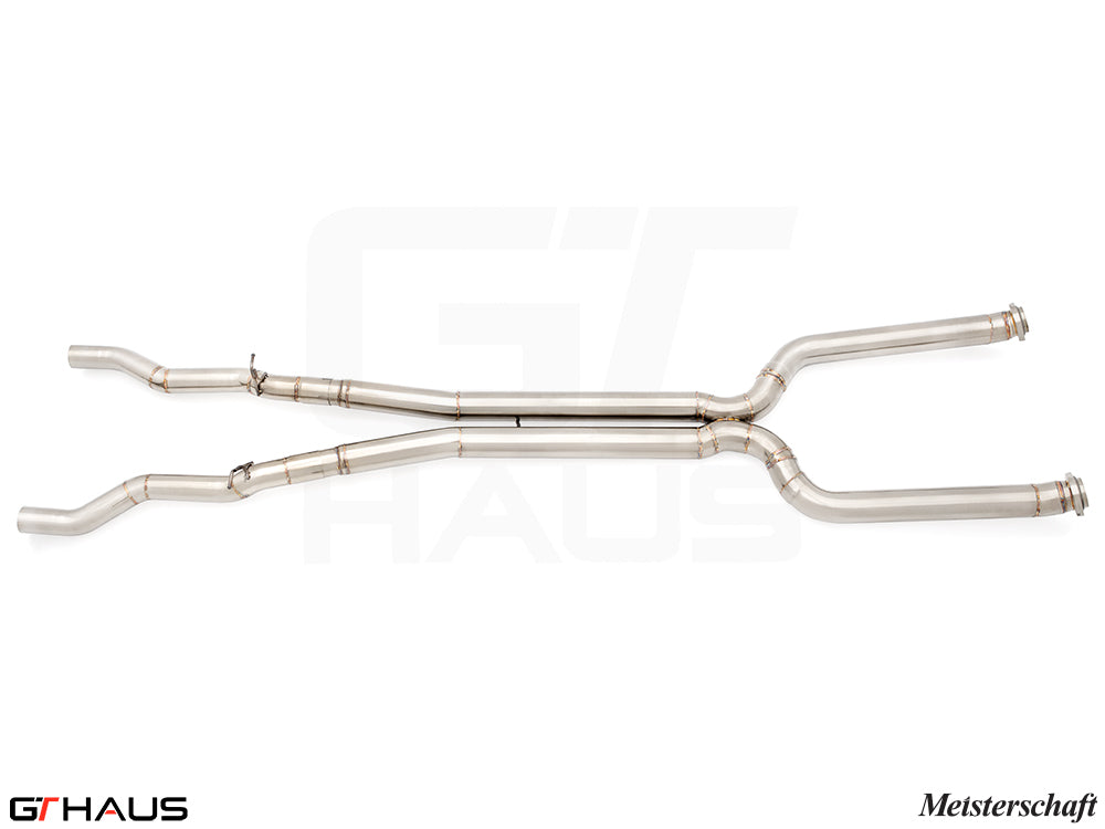 BMW G90 M5 Sedan / G99 M5 Wagon 2024+ LSR Mid Resonator Delete Pipes (Full cat-back pipes) 90mm piping