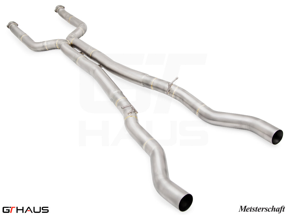 BMW G90 M5 Sedan / G99 M5 Wagon 2024+ LSR Mid Resonator Delete Pipes (Full cat-back pipes) 90mm piping