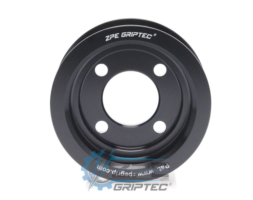 2.80" 6 Rib ZPE GripTec® 2pc Magnuson Hemi .440 Offset L3 Black Pulley Only