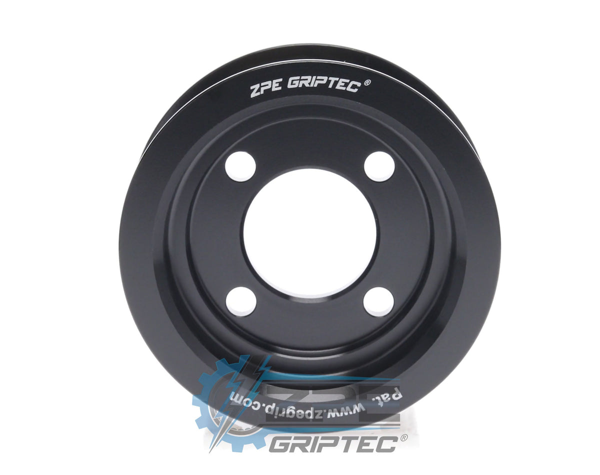 2.80" 6 Rib ZPE GripTec® 2pc Magnuson Hemi .440 Offset L3 Black Pulley Only