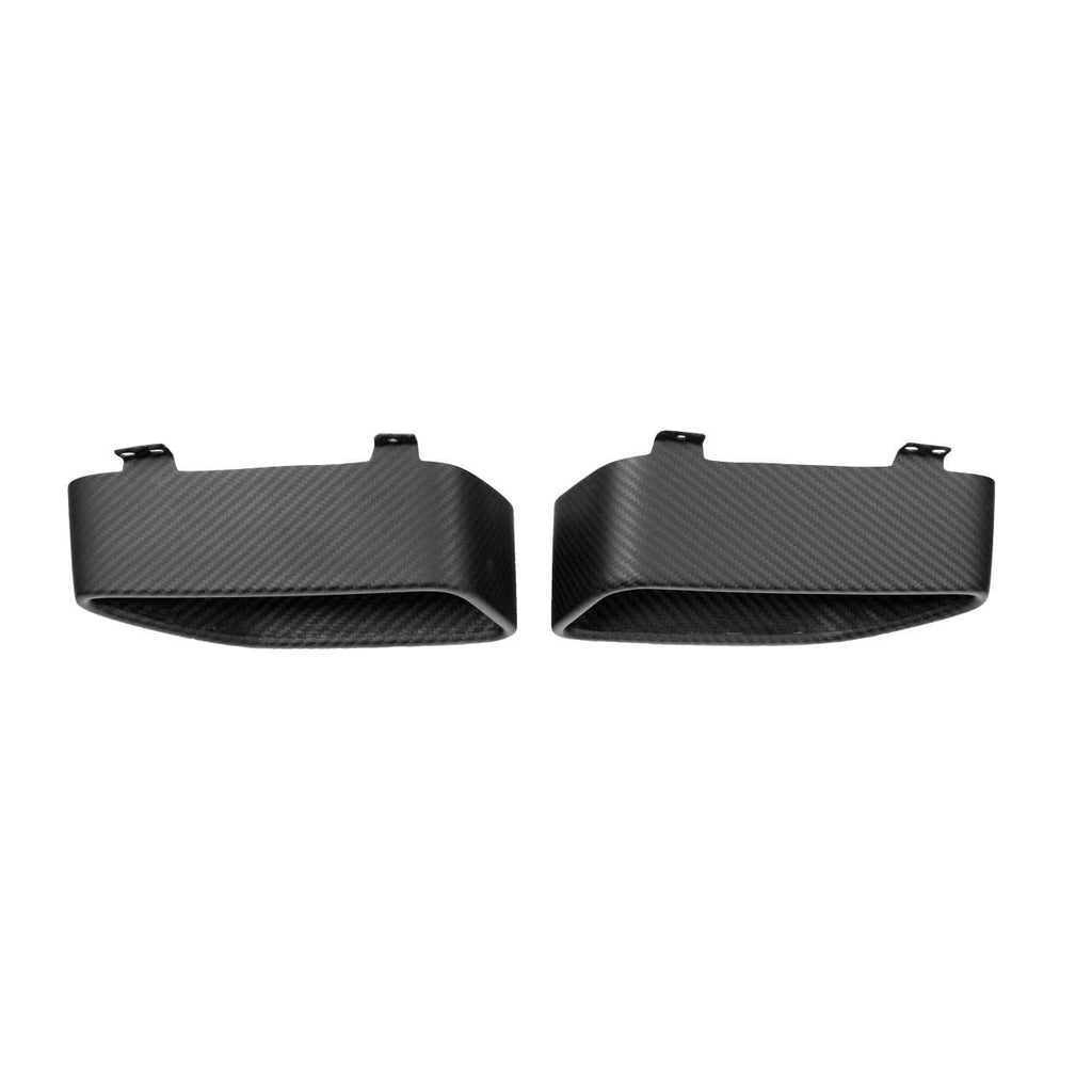 Carbon Fiber Silver Mesh Tail Pipe Tips - McLaren MP4-12C/650S
