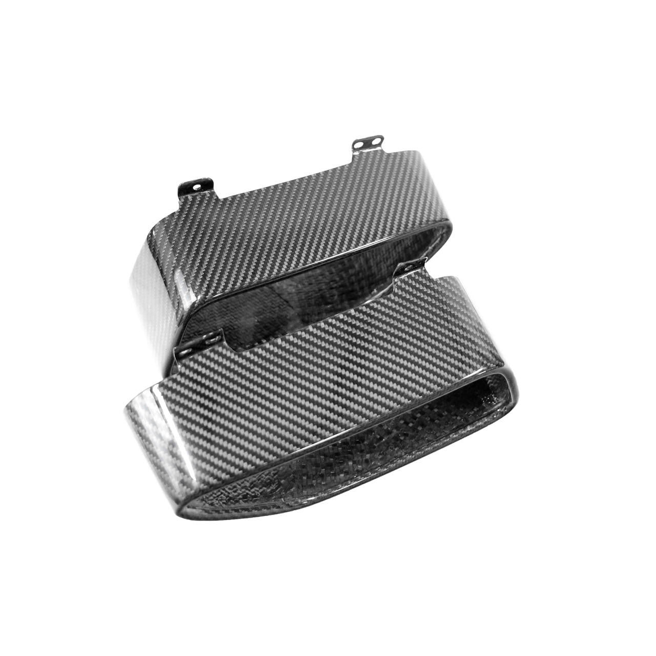 Carbon Fiber Silver Mesh Tail Pipe Tips - McLaren MP4-12C/650S Secondary image