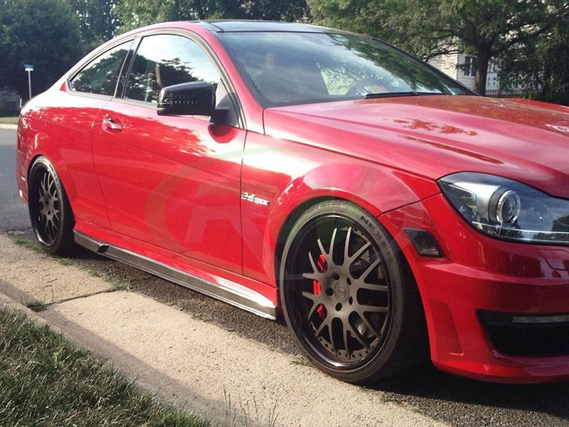 Mercedes W204 C63 DTM CF Side Skirt Extensions