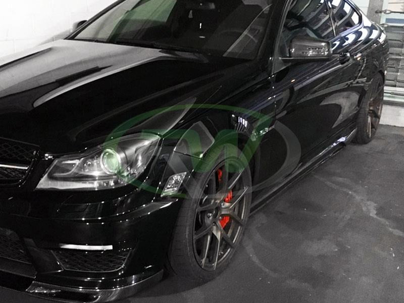 Mercedes W204 C63 DTM CF Side Skirt Extensions